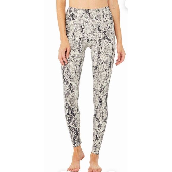Alo Yoga  Y HIGH-WAIST SNAKESKIN VAPOR LEGGING - Size XS NWOT - Picture 2 of 6